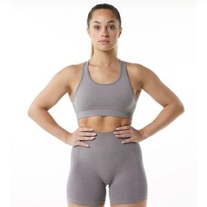 Alphalete revival bra storm gray size medium